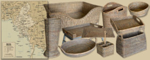 Grey Myanmar Rattan Basketware