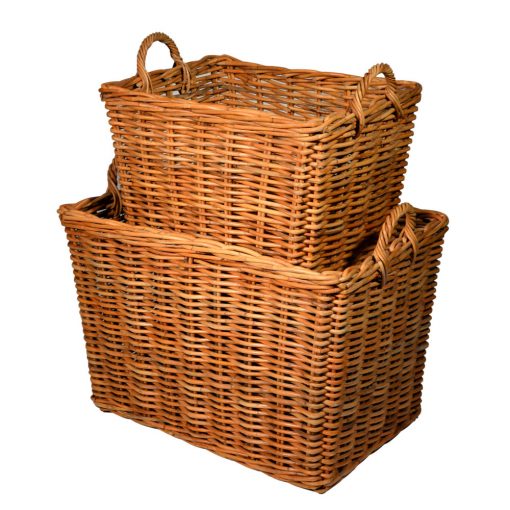 10/1781S Set of 2 Small Jahab Log Baskets