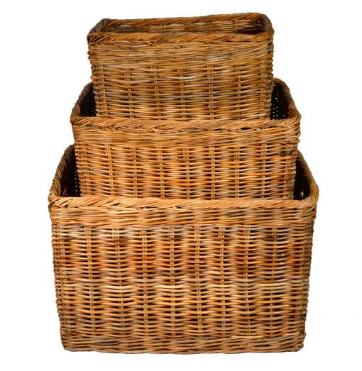 10/181 Set of 3 Large Oblong Log Baskets