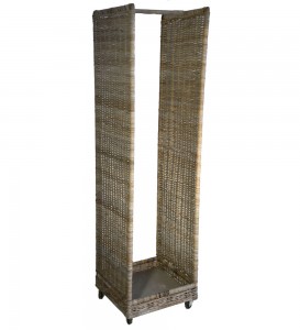 10/7003 Large Grey Wardrobe on Wheels