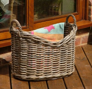 10/7004 Scoop Top Grey Storage Basket Display