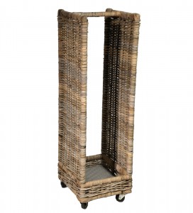 10/7006 Small Narrow Log/Storage Basket with Wheels