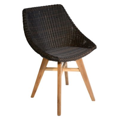 16/7054 Obi All Weather Dining Chair with Teak Legs