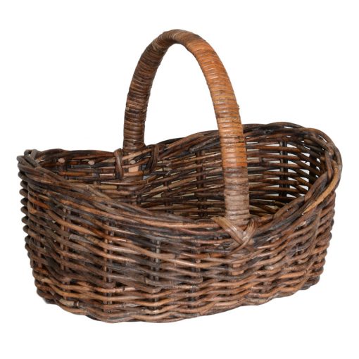 05/6202 Oval Croco Rattan Scooped Shopping Basket
