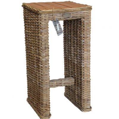 19/8039 Small Rattan Console Table with Mango Wood Top Natural Finish