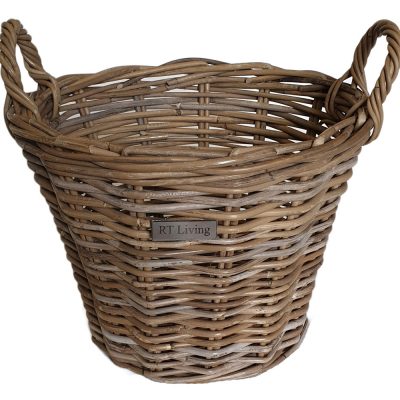 10/5006 Small Round Grey Kindling/Log Basket