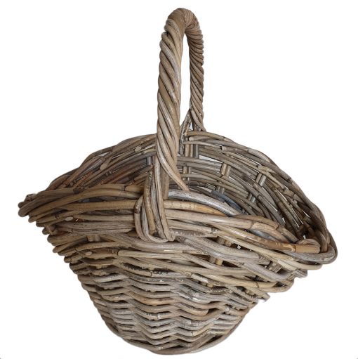 Oval Grey Shaped Flower Basket or Trug