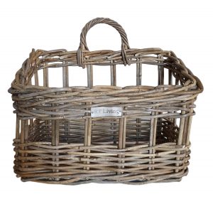 Oblong Grey Storage with Eared Handle