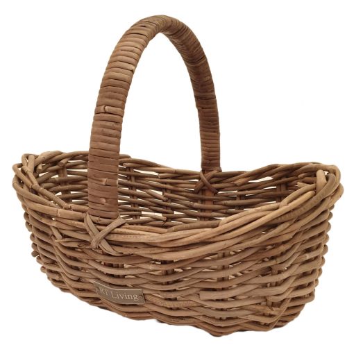 05-6161081 Oval Grey Scooped Shopping Basket