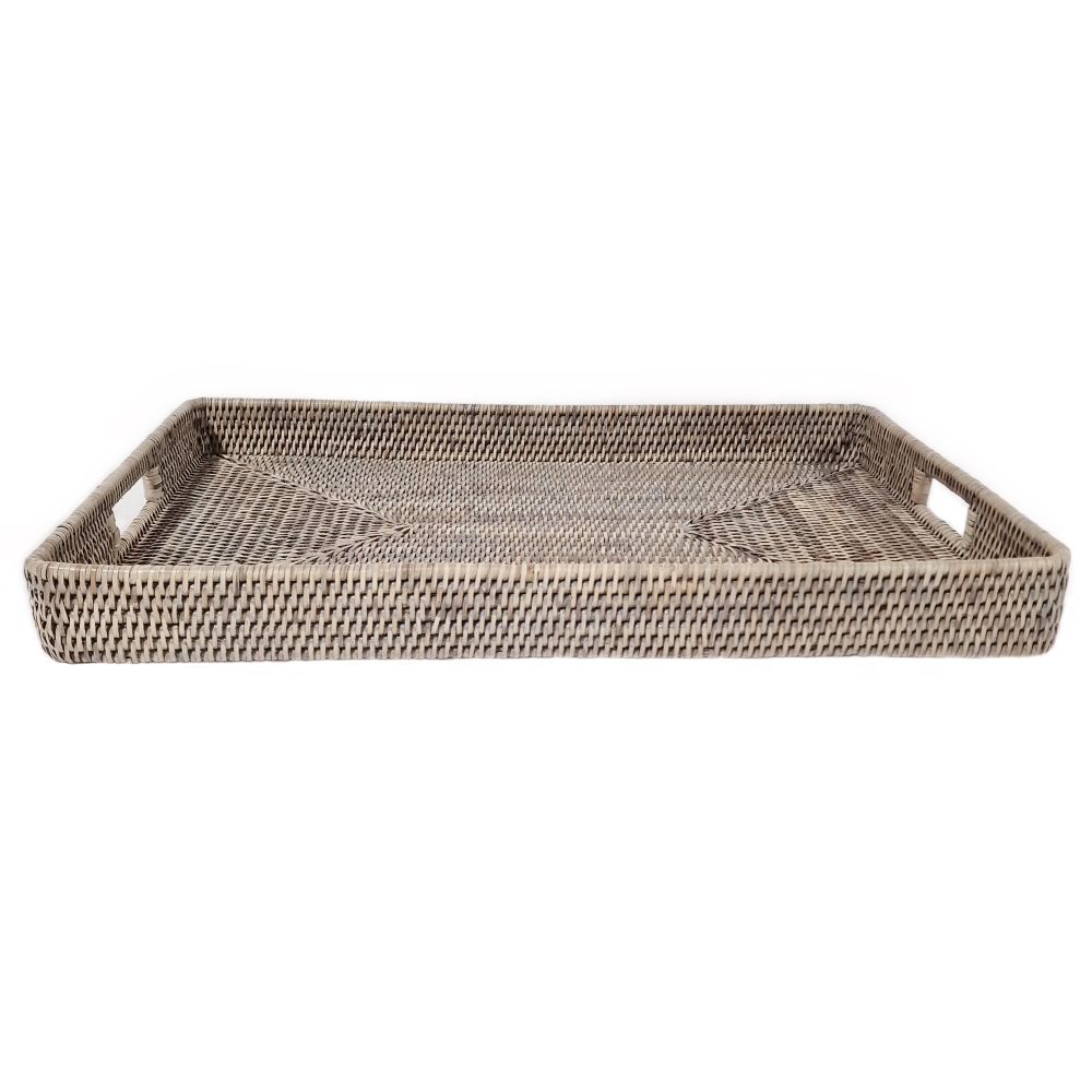 Medium Grey Ottoman Tray Roudham Trading